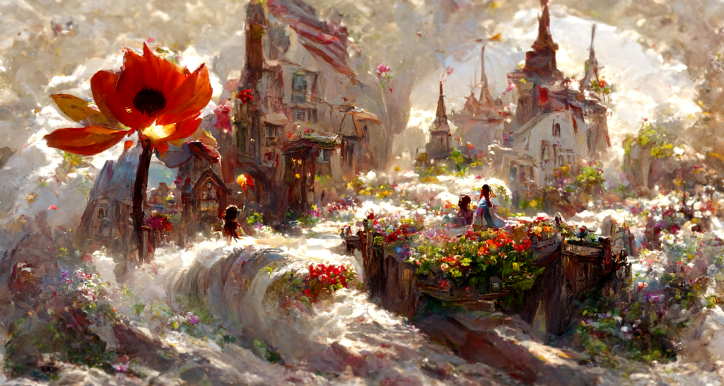 Fairy0 3 1024x546 - AI绘图-主题：童话、城市、与鲜花