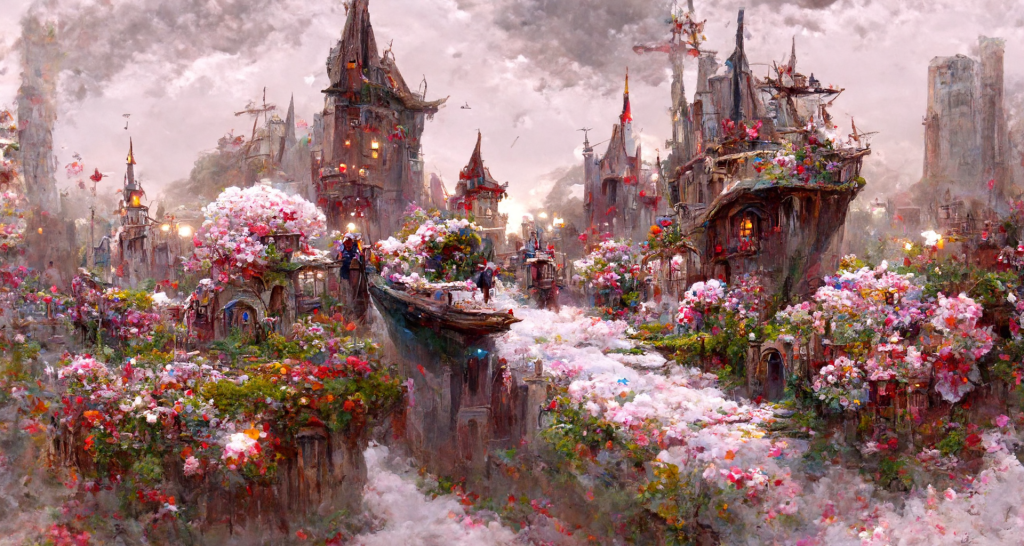 Fairy2 1 1024x546 - AI绘图-主题：童话、城市、与鲜花