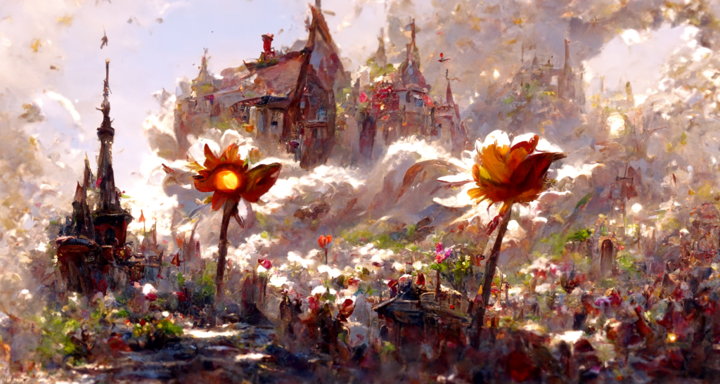TimeToDisco0 5 1 1024x546 - AI绘图-主题：童话、城市、与鲜花