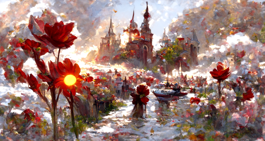 TimeToDisco0 6 2 1024x546 - AI绘图-主题：童话、城市、与鲜花
